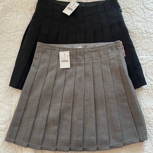 Brand new girls crewcuts pleated skirts , size 10 in black and grey, bundle of 2